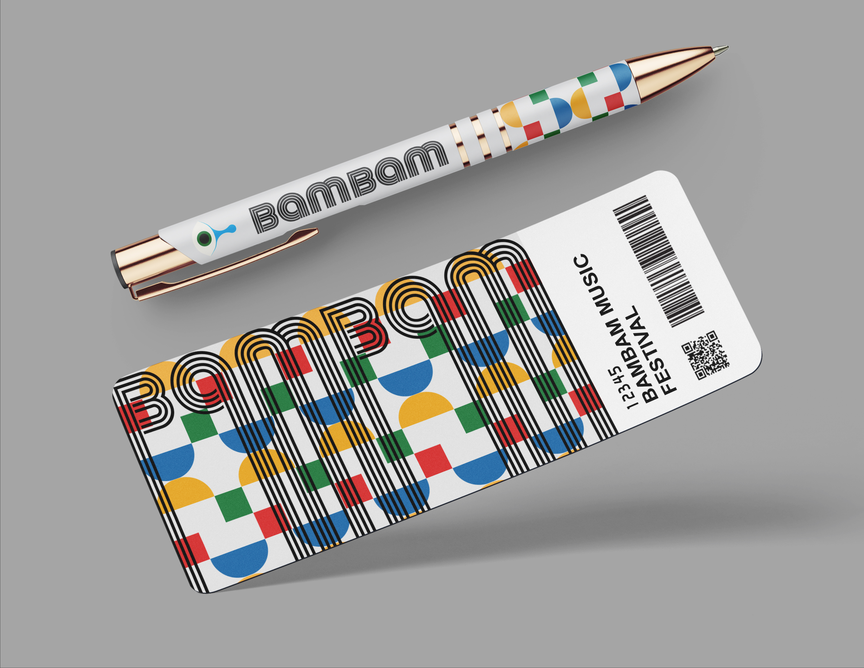 Close-up detail of BAMBAM Music Fest design
