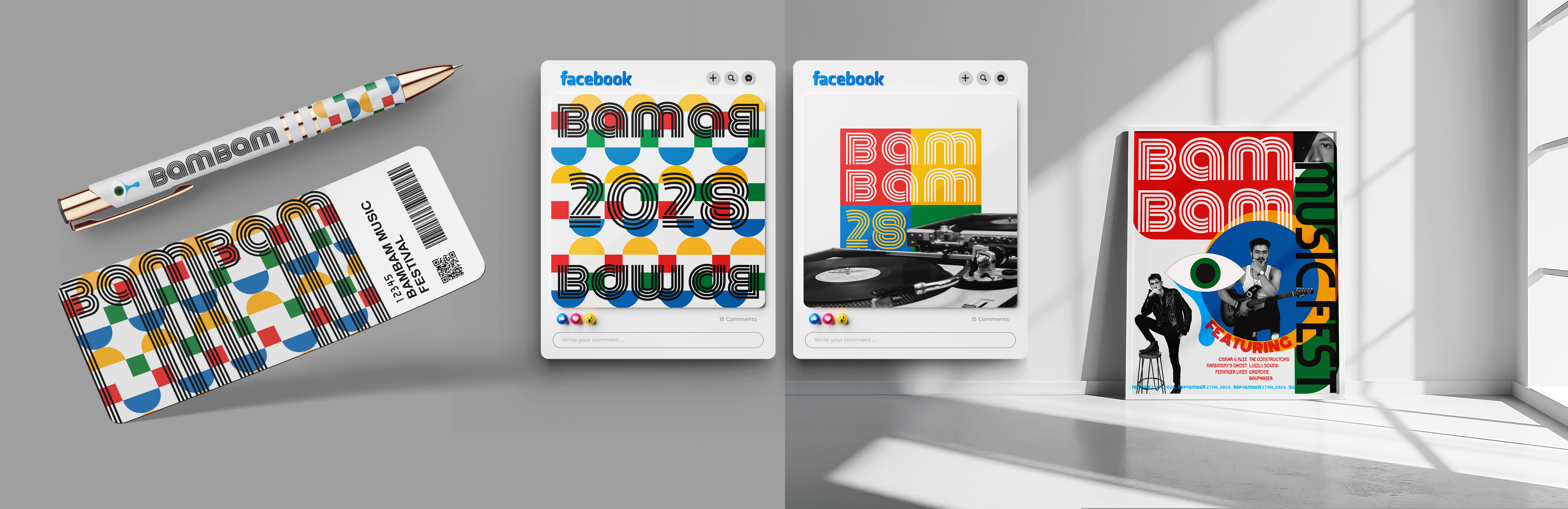 BAMBAM Music Fest portfolio spread
