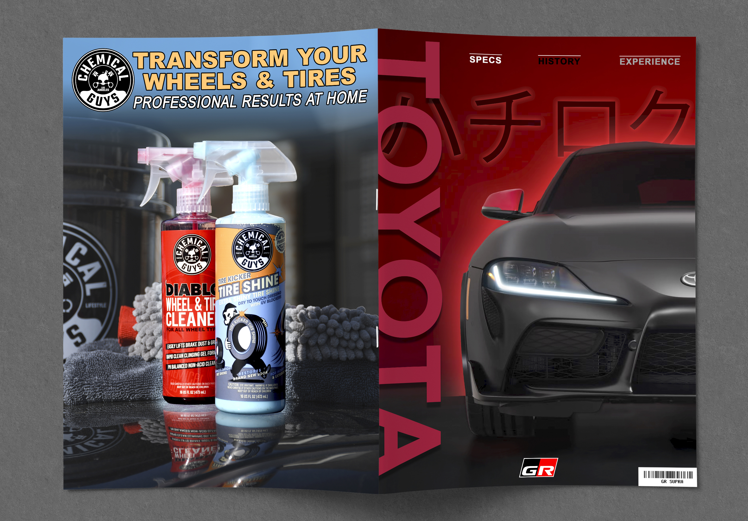 Car magazine ad and cover mockup