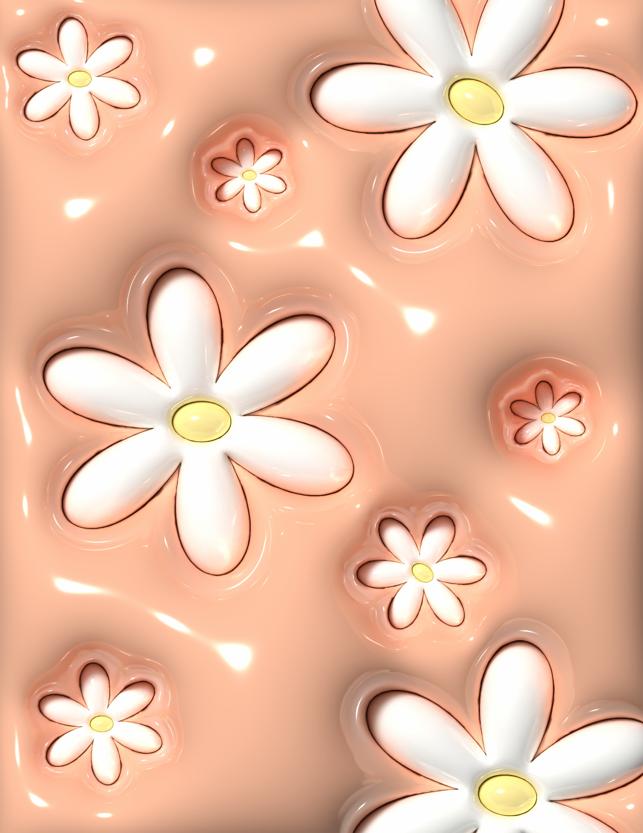 Inflated wallpaper design three