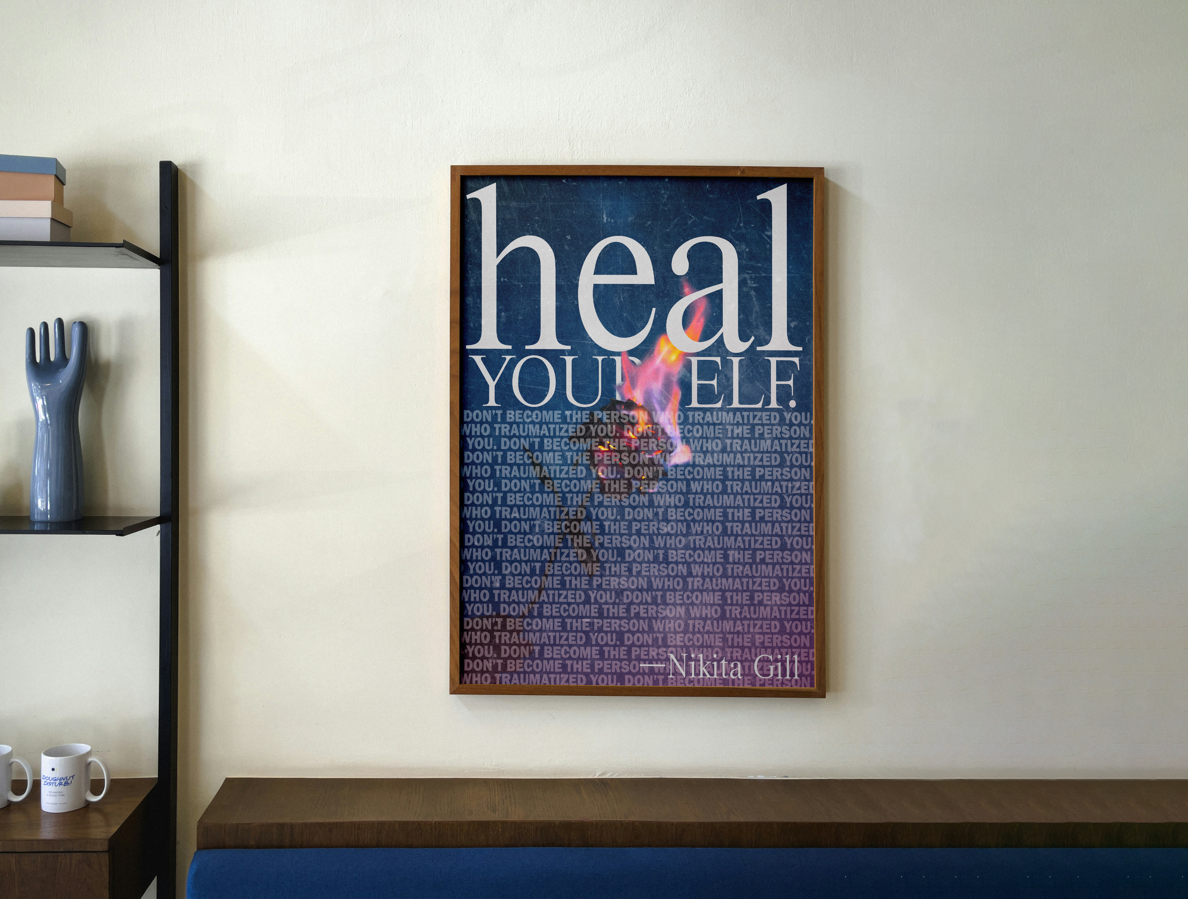 Heal Yourself motivational poster design